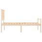 Giroletto con Testiera 90x200 cm in Legno Massello Giroletto con Testiera 90x200 cm in Legno Massello