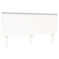 Giroletto con Testiera Bianco 160x200 cm Legno Massello Giroletto con Testiera Bianco 160x200 cm Legno Massello