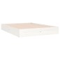 Giroletto Bianco in Legno Massello 120x190 cm 4FT Small Double Giroletto Bianco in Legno Massello 120x190 cm 4FT Small Double