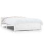 Giroletto Bianco in Legno Massello 120x190 cm 4FT Small Double Giroletto Bianco in Legno Massello 120x190 cm 4FT Small Double