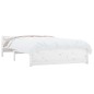 Giroletto Bianco in Legno Massello 120x190 cm 4FT Small Double Giroletto Bianco in Legno Massello 120x190 cm 4FT Small Double