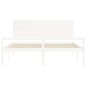Giroletto con Testiera Bianco 200x200 cm in Legno Massello Giroletto con Testiera Bianco 200x200 cm in Legno Massello