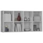 Libreria/Credenza Grigio Cemento 66x30x130 cm in Truciolato