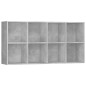Libreria/Credenza Grigio Cemento 66x30x130 cm in Truciolato
