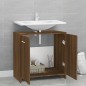 vidaXL Armadietto Bagno Rovere Marrone 60x33x60cm Legno Ingegnerizzato vidaXL Armadietto Bagno Rovere Marrone 60x33x60cm Legno Ingegnerizzato