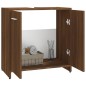 vidaXL Armadietto Bagno Rovere Marrone 60x33x60cm Legno Ingegnerizzato vidaXL Armadietto Bagno Rovere Marrone 60x33x60cm Legno Ingegnerizzato