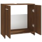 vidaXL Armadietto Bagno Rovere Marrone 60x33x60cm Legno Ingegnerizzato vidaXL Armadietto Bagno Rovere Marrone 60x33x60cm Legno Ingegnerizzato