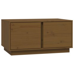 Tavolino da Salotto Miele 80x50x40 cm Legno Massello di Pino