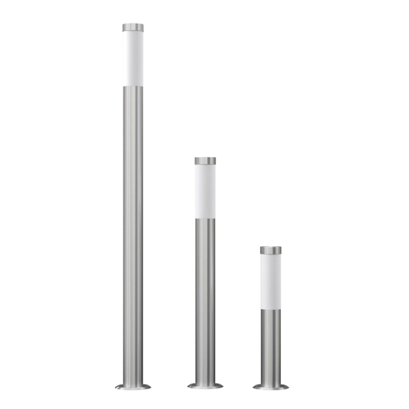 Lampioni da Giardino 3 pz Impermeabili in Acciaio Inox Lampioni da Giardino 3 pz Impermeabili in Acciaio Inox