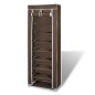Scarpiera in Tessuto Richiudibile 57 x 29 x 162 cm Marrone Scarpiera in Tessuto Richiudibile 57 x 29 x 162 cm Marrone