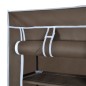 Scarpiera in Tessuto Richiudibile 57 x 29 x 162 cm Marrone Scarpiera in Tessuto Richiudibile 57 x 29 x 162 cm Marrone