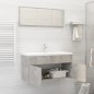 Set Mobili da Bagno 2 pz Grigio Cemento in Truciolato Set Mobili da Bagno 2 pz Grigio Cemento in Truciolato