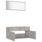 Set Mobili da Bagno 2 pz Grigio Cemento in Truciolato Set Mobili da Bagno 2 pz Grigio Cemento in Truciolato