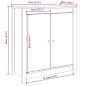 Credenze 2 pz 70x35x80 cm in Legno Massello di Pino Credenze 2 pz 70x35x80 cm in Legno Massello di Pino