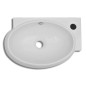 Lavello Ceramica con Foro Rubinetto e Troppo Pieno Bianco Lavello Ceramica con Foro Rubinetto e Troppo Pieno Bianco