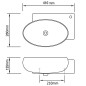 Lavello Ceramica con Foro Rubinetto e Troppo Pieno Bianco Lavello Ceramica con Foro Rubinetto e Troppo Pieno Bianco