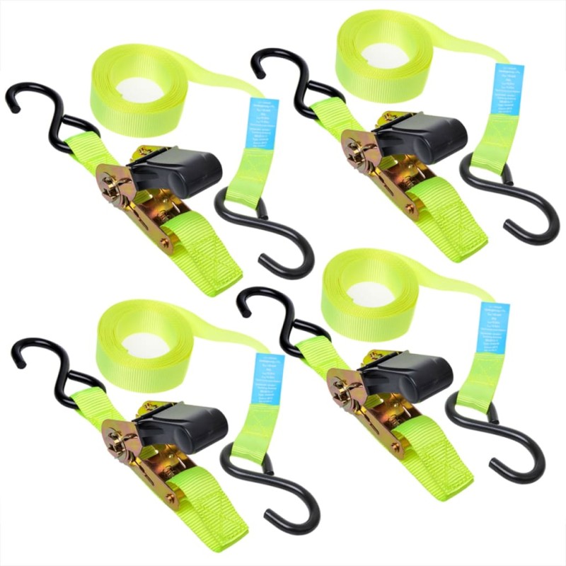 ProPlus Cinghia di Fissaggio con Cricchetto 2 Ganci Set 4 pz 5m 320205 ProPlus Cinghia di Fissaggio con Cricchetto 2 Ganci Set 4 pz 5m 320205