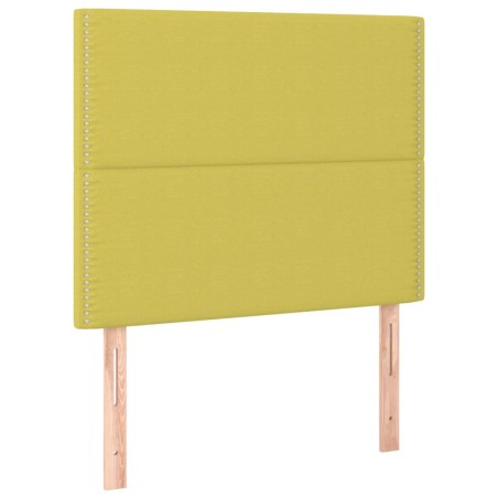 Testiera 2 pz Verde 90x5x78/88 cm in Tessuto