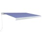 Tenda a Cassonetto Manuale 300x250 cm Blu e Bianca Tenda a Cassonetto Manuale 300x250 cm Blu e Bianca