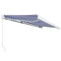 Tenda a Cassonetto Manuale 500x300 cm Blu e Bianca Tenda a Cassonetto Manuale 500x300 cm Blu e Bianca