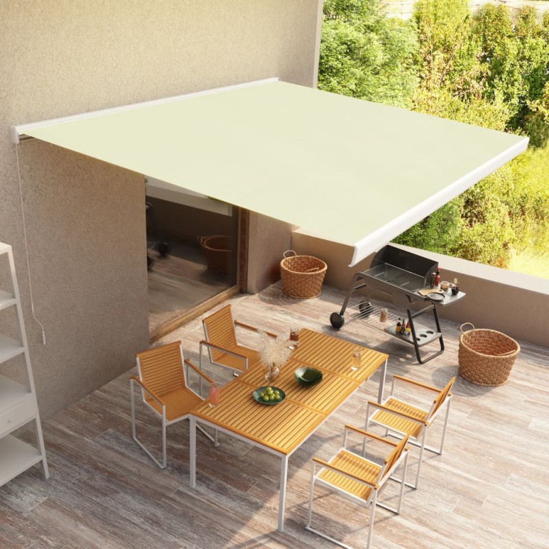 Tenda a Cassonetto Manuale 450x300 cm Crema Tenda a Cassonetto Manuale 450x300 cm Crema