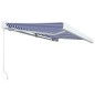 Tenda a Cassonetto Manuale 350x250 cm Blu e Bianca Tenda a Cassonetto Manuale 350x250 cm Blu e Bianca