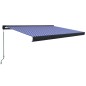 Tenda a Cassonetto Manuale 300x250 cm Blu e Bianca Tenda a Cassonetto Manuale 300x250 cm Blu e Bianca