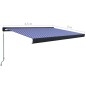 Tenda a Cassonetto Manuale 450x300 cm Blu e Bianca Tenda a Cassonetto Manuale 450x300 cm Blu e Bianca