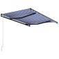 Tenda da Sole Retrattile Automatica 300x250 cm Blu e Bianca Tenda da Sole Retrattile Automatica 300x250 cm Blu e Bianca