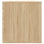 Contenitore per Vinili Rovere 71x34x36 cm in Legno Multistrato Contenitore per Vinili Rovere 71x34x36 cm in Legno Multistrato