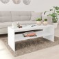 Tavolino da Salotto Bianco 100x40x40 cm in Legno Multistrato Tavolino da Salotto Bianco 100x40x40 cm in Legno Multistrato