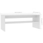 Tavolino da Salotto Bianco 100x40x40 cm in Legno Multistrato Tavolino da Salotto Bianco 100x40x40 cm in Legno Multistrato