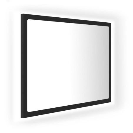 Specchio da Bagno a LED Grigio 60x8,5x37 cm in Acrilico