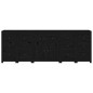 Credenza Nera 230x35x80 cm in Legno Massello di Pino Credenza Nera 230x35x80 cm in Legno Massello di Pino