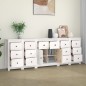 Credenza Bianca 230x35x80 cm in Legno Massello di Pino Credenza Bianca 230x35x80 cm in Legno Massello di Pino