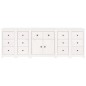 Credenza Bianca 230x35x80 cm in Legno Massello di Pino Credenza Bianca 230x35x80 cm in Legno Massello di Pino