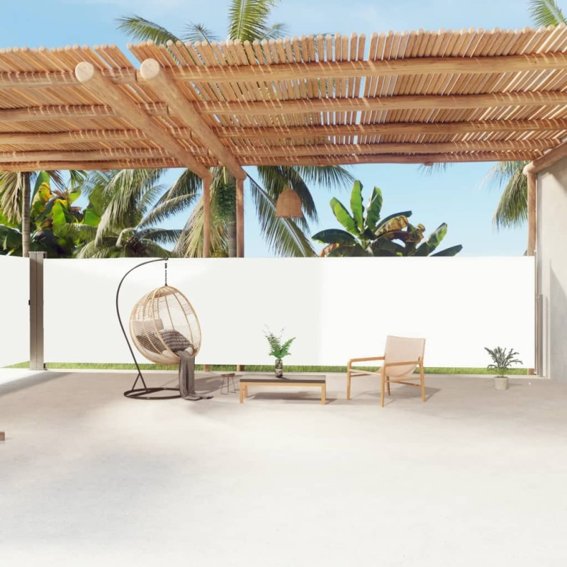 Tenda da Sole Laterale Retrattile Crema 180x1200 cm Tenda da Sole Laterale Retrattile Crema 180x1200 cm