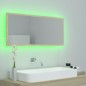 Specchio da Bagno LED Rovere Sonoma 100x8,5x37 cm in Acrilico Specchio da Bagno LED Rovere Sonoma 100x8,5x37 cm in Acrilico