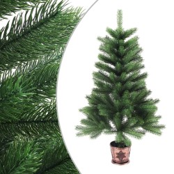 Albero di Natale Artificiale con LED e Set Palline 90 cm Verde