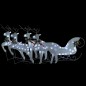 Renne e Slitta di Natale Decorazione Esterni 100 LED Bianco Renne e Slitta di Natale Decorazione Esterni 100 LED Bianco