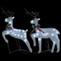 Renne e Slitta di Natale Decorazione Esterni 100 LED Bianco Renne e Slitta di Natale Decorazione Esterni 100 LED Bianco