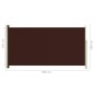 vidaXL Tenda Laterale Retrattile per Patio 160x300 cm Marrone