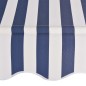 vidaXL Tenda da Sole Retrattile Manuale 350 cm a Strisce Blu e Bianche vidaXL Tenda da Sole Retrattile Manuale 350 cm a Strisce Blu e Bianche