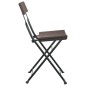 Sedie Pieghevoli da Bistrò 8 pz Marroni Polyrattan e Acciaio Sedie Pieghevoli da Bistrò 8 pz Marroni Polyrattan e Acciaio