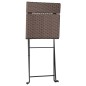 Sedie Pieghevoli da Bistrò 6 pz Marroni Polyrattan e Acciaio Sedie Pieghevoli da Bistrò 6 pz Marroni Polyrattan e Acciaio