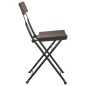 Sedie Pieghevoli da Bistrò 6 pz Marroni Polyrattan e Acciaio Sedie Pieghevoli da Bistrò 6 pz Marroni Polyrattan e Acciaio