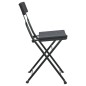 vidaXL Sedie Pieghevoli da Bistrò 6 pz Nere Polyrattan e Acciaio vidaXL Sedie Pieghevoli da Bistrò 6 pz Nere Polyrattan e Acciaio