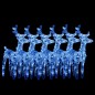 Renne di Natale 6 pz Blu 240 LED in Acrilico Renne di Natale 6 pz Blu 240 LED in Acrilico
