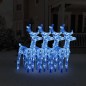 Renne di Natale 4 pz Blu 160 LED in Acrilico Renne di Natale 4 pz Blu 160 LED in Acrilico