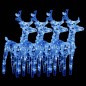 Renne di Natale 4 pz Blu 160 LED in Acrilico Renne di Natale 4 pz Blu 160 LED in Acrilico